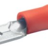 Faston plug, 2.8 x 0.8 mm, L 14.6 mm, insulated, straight, red, 0.5-1.0 mm², AWG 20-17, 8201B