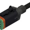 Connection cable, socket, 6 pole, straight to openend, 2m