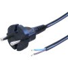 Power cord, Europe, plug type C, straight on open end, H05VV-F2x1.0 mm², black, 2 m, 0L1205723