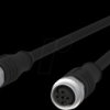 142MGA12010 Sensor cables, M12, 5-pin, plug > coupling, 1 m