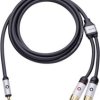 Kabel audio, RCA/Cinch / Jack Oehlbach 60004, [2x złącze męskie RCA/cinch - 1x złącze męskie jack 3,5 mm], 3.00 m, czarn