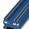 Through terminal block, push-in connection, 0.14-1.5 mm², 3 pole, 17.5 A, 6 kV, blue, 3208168
