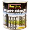 Rustins BLAM1000 Matt Black Paint Quick Drying 1 Litre