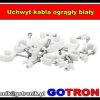 Uchwyt kabla biały okrągły 4 mm