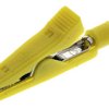 Zacisk krokodylkowy 8A izolowany 4mm Żółty Hirschmann Test & Measurement