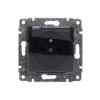 VENA Gniazdo bryzgoszczelne pojedyncze z uziemieniem z przesłoną torów prądowych bez ramki IP44 antracyt 516139 KOS