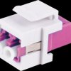 BS08-10203 Keystone module, LC duplex, OM4, violet