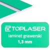 Laminat grawerski 1,3mm zielono/biały 802 formatka 300x150 mm 30x15 cm do obróbki laserowej