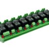 CZH-Labs DIN Rail Mount 24V Passive 8 SPST-NO 30Amp Power Relay Module.