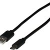 USB 2.0 connection cable, USB plug type C to USB plug type A, 0.5 m, black, EBUSBC-USB20AK.0,5