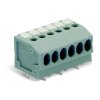 WAGO 805-105 5 Pole 3.5mm 17.5A Push Button Staggered PCB Terminal Bl Grey