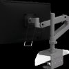 45-695-293 Ergotron LX Pro monitor arm, high column, standard clamp, grey