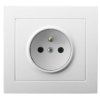 KIER Gniazdo pojedyncze z uziemieniem biały GP-1WZ/00 OSPEL
