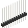 Pin header, 12 pole, pitch 2.54 mm, straight, black, 10046824