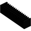 Extruded heatsink, (L x W x H) 37.5 x 160 x 40 mm, 1.35 to 0.6 K/W, black anodized, SK 85 37,5 SA