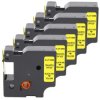 Taśma 5x D1 45808 do drukarki DYMO 19mm 7m żółta taśma czarny nadruk /5szt./