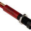Lampka kontrolna do montażu panelowego 24V dc, czerwona 8mm LED Końcówka lutownicza RS PRO