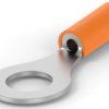 Insulated ring cable lug, 0.8-1.65 mm², AWG 18 to 16, 6.7 mm, M6, orange, 152879