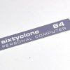 Commodore 64C 'SixtyClone' grey badge 0.5mm thick