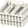 Socket, unequipped, 16 pole, straight, 2 rows, white, 917981-1