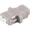 FO connector, LC duplex socket to LC duplex socket, OM1/OM2, multimode, ceramic, beige, BYB-4-98F2104