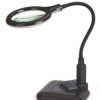 Lampa z lupą x40 LED 2W czarna ZD-127B
