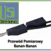 Przewód pomiarowy banan-banan 1m 19A - czarny