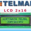 Wyświetlacz alfanumeryczny LCD 2x16 HD44780 żółto-zielony