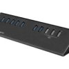 LC Power LC-HUB-2B-10 USB-Hub 7 Portów USB-A USB 3.0 5 GBit/s czarny LC-HUB-ALU-2B-10