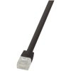 LogiLink CF2053U RJ45 Patch Cable Cat.6 U/UTP Flat SlimLine Black 2.00m