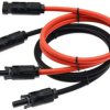 Kabel solarny, 2 x 1.00m 4 mm2 55 A, kolor Czarny, Czerwony, -40 → 90°C, Seeit