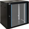 Szafa wisząca RWA1264 12U 19 czarna 600x636x450mm 70kg