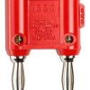Adapter z wtykiem bananowym Męski Śruba typ Wtyk bananowy Czerwony 15A Fluke rozmiar 4 mm