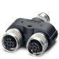Phoenix Contact 1054341 Rozdzielacz i adapter czujnika/aktuatora SAC-8PY-M/2XF BK 3-PSR, piny: 8, 1 szt.