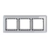 DECO Ramka potrójna - efekt szkła (ramka: szara spód: grafitowy) szary 15-11-DRS-3