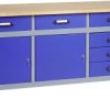 Küpper 12177 Stół warsztatowy (S x W x G) 1700 x 840 x 600 mm niebieski, srebrny