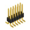 Pin header, 12 pole, pitch 1.27 mm, angled, black, SLV W 4 SMD 048 12 G