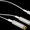 65355 Cable/jack 1x plug > 2 x socket, white, 3-pin