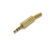 Wtyk jack 3.5mm stereo metalowy złoty