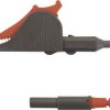 Schützinger KML 7852 Au / SAK / 150 / RT Przewód pomiarowy złącze męskie 4 mm zacisk Kelvin czerwony 1 szt.