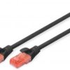 Patch cable, RJ45 plug, straight to RJ45 plug, straight, Cat 6, U/UTP, PVC, 3 m, black, DK-1612-030/BL