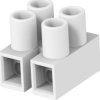 Lustre terminal, 2 pole, 0.12-3.3 mm², natural, PCB connection, 30 A, 1776293-2