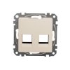 SEDNA DESIGN & ELEMENTS Płytka czołowa 2xRJ45 do wkł.5e-6 UTP AMP beż SDD112444C SCHNEIDER ELECTRIC