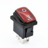 KCD1-R przełącznik kołyskowy hermetyczny podświetlany czerwony ON-OFF; 6A / 250V