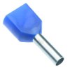 Blue 2.5mm Twin Cord End Ferrule - Pack of 100