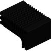 Extruded heatsink, (L x W x H) 37.5 x 52.3 x 28 mm, 6.5 to 1.4 K/W, black anodized, 10020701