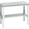 Stół warsztatowy szer. 900mm maks. obciążenie: 450kg Podstawowy stoł Blacha stalowa dł. 1500mm wys. 740 → 1140mm