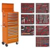 Sealey TBTPCOMBO4 Tool Chest Combi 14 Drawer - BB Runner - Orge & Tool Kit 446pc