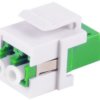 Fiber optic connector, LC duplex socket to LC duplex socket, OS1/OS2, singlemode, ceramic, green, BS08-10201