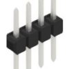 Pin header, 4 pole, pitch 2.54 mm, straight, black, 10046225